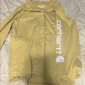 Carhartt Khaki Long Sleeve with White Logo